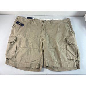 Polo Ralph Lauren Men`s Big & Tall 100% Cotton Beige Cargo Shorts Size 56B 56